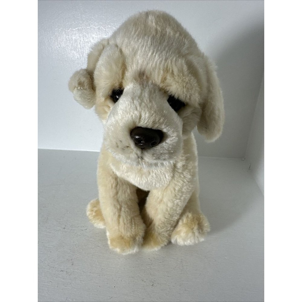 Animal Alley Yellow Lab Labrador Realistic Puppy Dog Plush 12"2000 Toys R Us